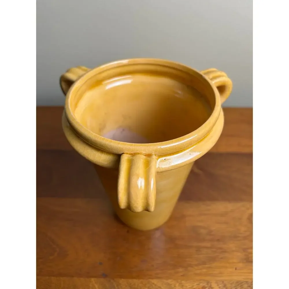 Vintage Bloomrite , Mustard Pottery Vase